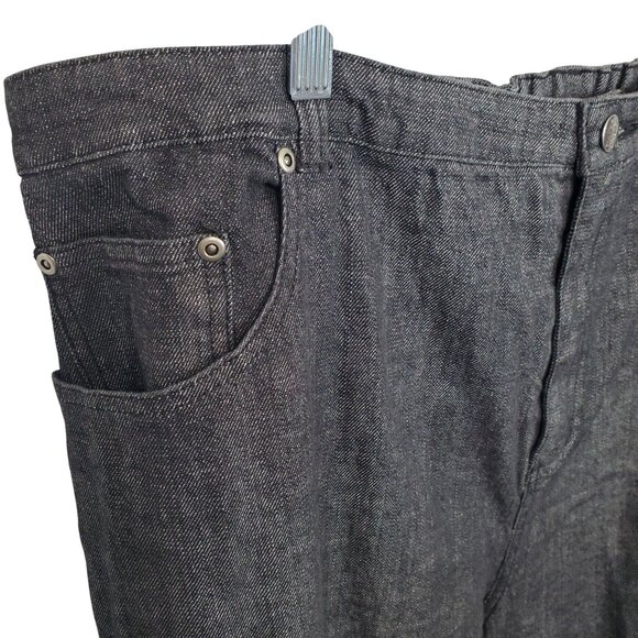 Quacker Factory 2X Jeans Denim Pearly Rhinestone Embellished Stretch Sparkle - Picture 6 of 10